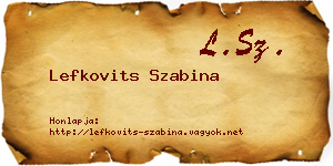 Lefkovits Szabina névjegykártya